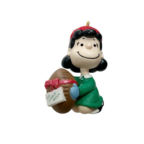 Hallmark 1994 Peanuts Lucy Football Christmas Tree Ornament - Picture 1 of 5